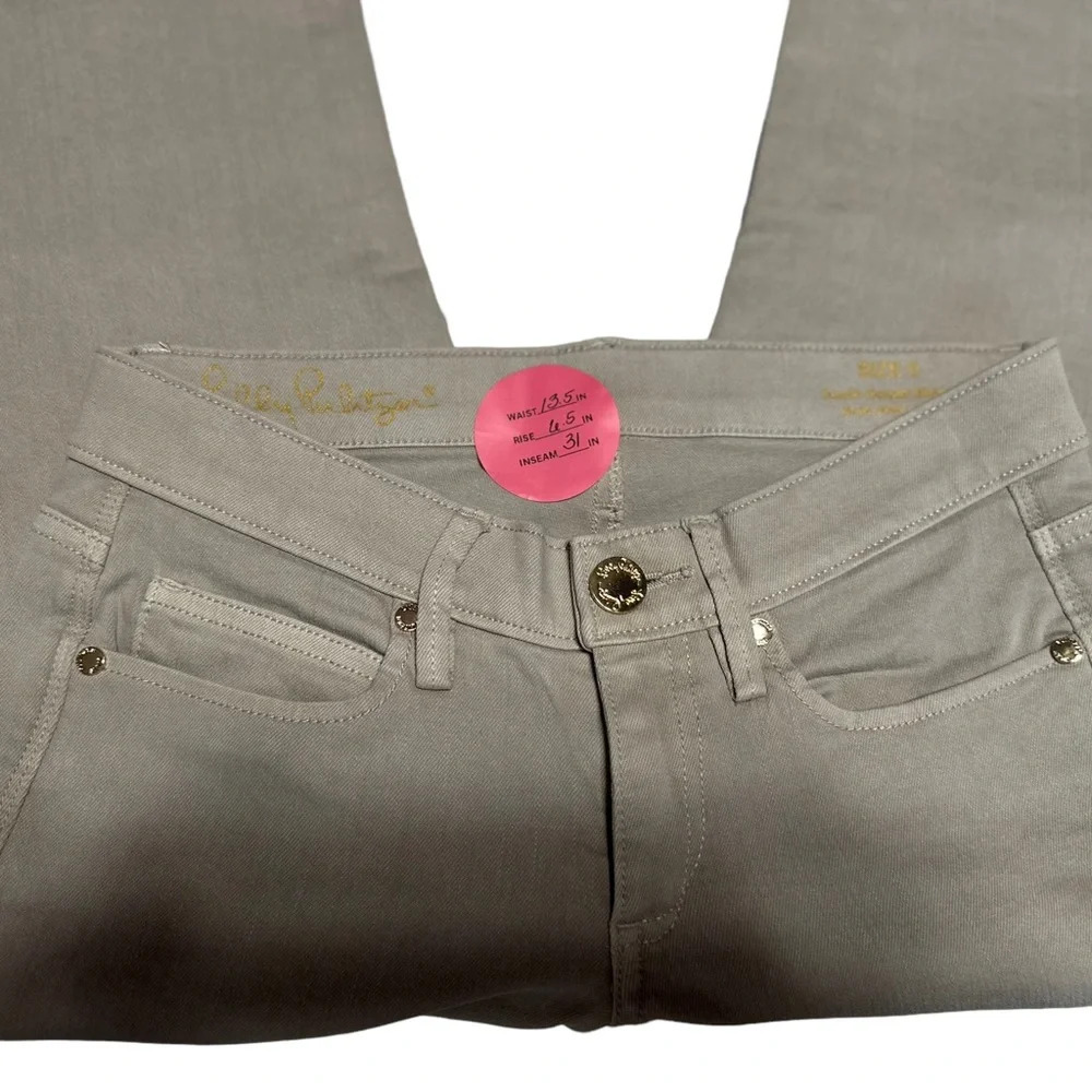 Lilly Pulitzer South Ocean Skinny Ankle Jeans in PB Grey - Picture 6 of 7